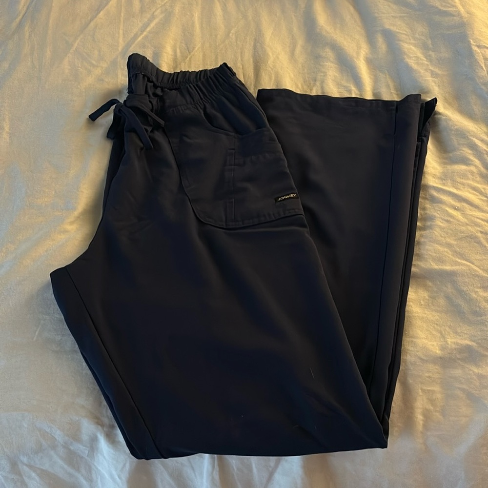 Navy Blue High Waisted Jockey Scrub Pants